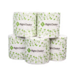 Right Choice® Paper Standard Toilet Tissue 2-Ply, White, 4" x 3" - Image 2