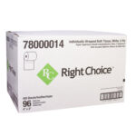 Right Choice® Paper Standard Toilet Tissue 2-Ply, White, 4" x 3"