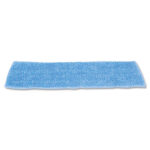Economy Wet Mopping Pad - Microfiber - Blue - 18" - 12/cs